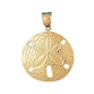 14K Gold Charm Pendant 5.3 Grams Nautical> Sand Dollars163 Necklace Jewelry