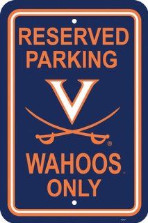 Virginia Cavaliers Plastic Parking Signs Set Of 2   Parking Sign Virginia  Sports Fan Street Signs  Sports & Outdoors