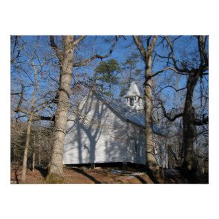 Primitive Cades Cove Chapel Poster