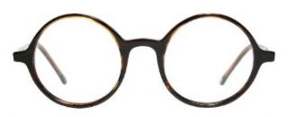 Plastic Round Eyeglasses Frame (Tortoise Brown) Clothing