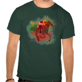 Colorful Thoroughbred in Typography T Shirt