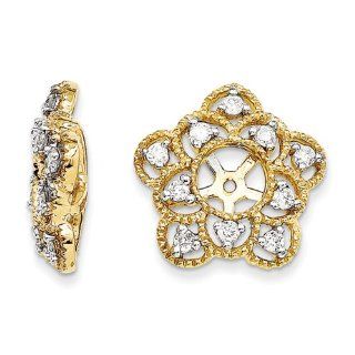 14k Diamond Earring Jacket Jewelry