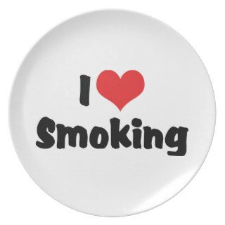 I Love Smoking Plate