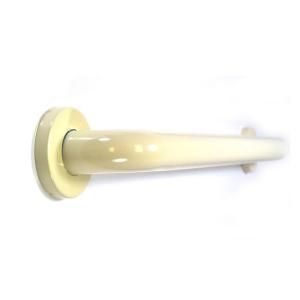 WingIts Premium 18 in. x 1.5 in. Polyester Painted Stainless Steel Grab Bar in Bone (21 in. Overall Length) WGB6YS18BO