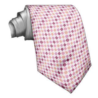 Preppy Pink Argyle Pattern Tie