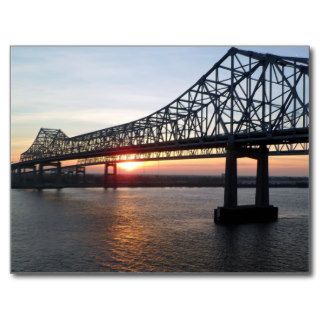 Crescent City Connection at Sunset New Orleans Post Cards