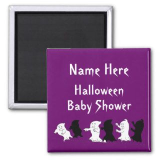 Halloween Baby Shower Ghost Magnets   Purple