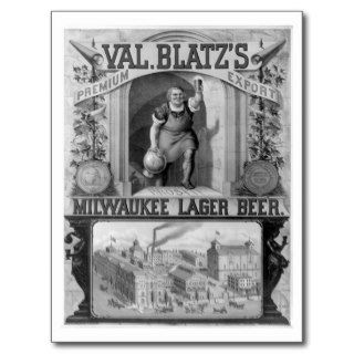 Vintage Blatz's Milwaukee Lager Beer Post Cards