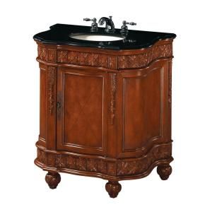 Home Decorators Collection Classic 32 in. W Single Sink Cabinet in Antique Cherry/Black Granite DISCONTINUED 3490220120