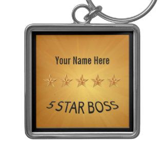 Boss Five 5 Star Award Gold Keychain
