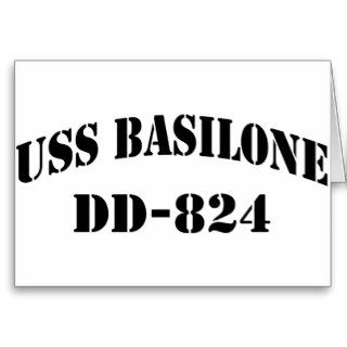 USS BASILONE DD GREETING CARDS