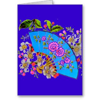 Chinese Fan Blue Template Products Card