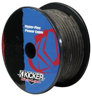 Kicker 05PWG4100 4 Gauge 100 Feet Gun Metal Gray Power Wire  Vehicle Amplifier Power And Ground Cables 