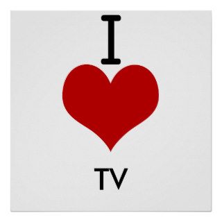 I Love (heart) TV Print