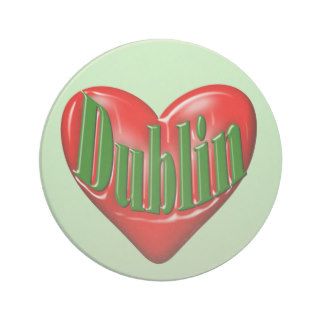 I Love Dublin Ireland Drink Coasters