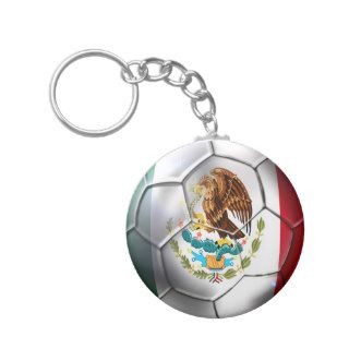 Mexico el Tri soccer ball Mexican flag gear Key Chain