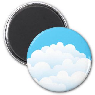Cartoon Clouds Refrigerator Magnet