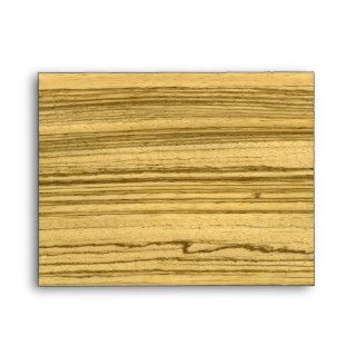Real Zebrawood Veneer Woodgrain Envelope