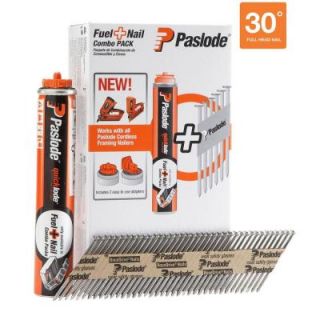Paslode 2 3/8 in. x 0.113 Brite Ring Shank Fuel + Nail Pack (1,000 Nails + 1 Fuel Cell) 650523