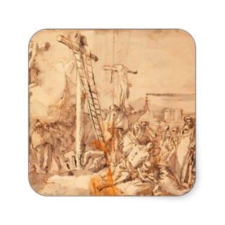 Giovanni Tiepolo  Lamentation at the Foot of Cross Sticker