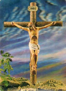 3 D Collector Series POST CARD CRUCIFIX, IF ANY MANLUKE, ix, 23, Super Dimension Living Natural Color, Sk 3D 182C, Super Xography Printed in USA, Manhattan Post Card Publishing Co.  Other Products  