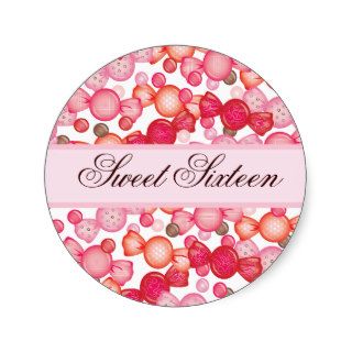 Very Sweet Colorful Candy Collection Birthday Sticker
