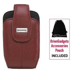 Leather Vertical Pouch Case w/ Swivel Belt Clip (OEM) for BlackBerry Bold 9650 (Red) Cell Phones & Accessories