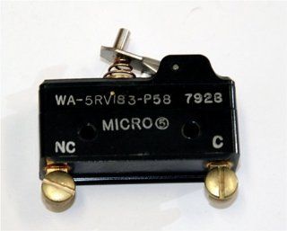 Micro Switch WA 5RV183 P58 Basic Switch with Lever/Pin Actuator 20 Amp Contacts Normally Closed