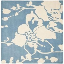 Handmade Avant garde Summer Blue Rug (7' Square) Safavieh Round/Oval/Square