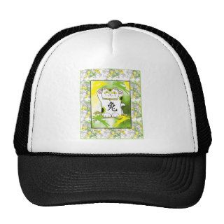 Year of the Rabbit Neko in Lemon Lime Mesh Hat