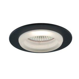 Jesco Lighting RH41 BK FR Accessory   3.25" Trim with Glass Ring, Black Finish with Frosted Glass   Complete Recessed Lighting Kits  