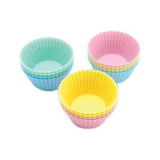 Bulk Buy Wilton Silicone Baking Cups 12/Pkg Pastel W4159432 (2 Pack) Kitchen & Dining