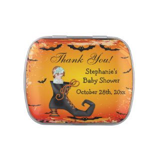 Halloween Girl Baby Shower Thank You Favor Jelly Belly Tins