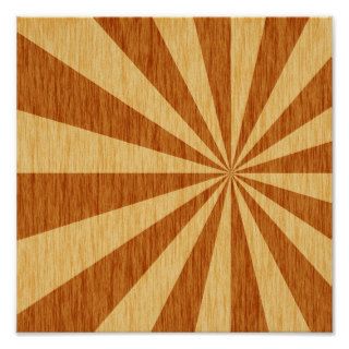 woodgrain starburst pattern poster