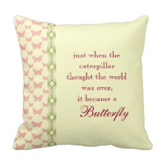 Butterfly Quote Pillow