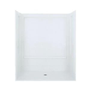 Sterling Plumbing Advantage 39 3/8 x 63 1/4 in. x 72 in. Shower Kit with Age in Place Backers in White 62060106 0