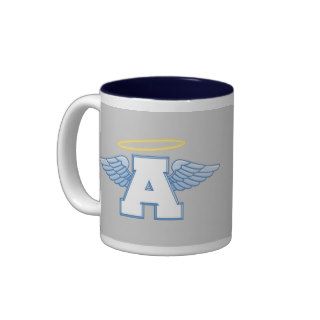Winged Letter A Coffee Mugs