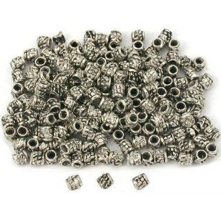 Bali Tube Beads Antique Silver Plated 3mm Approx 185