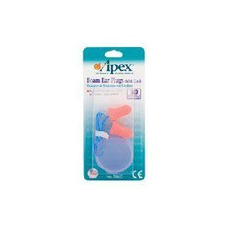 Soft Foam Ear Plugs with Cord By Apex Healthcare Health & Personal Care