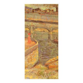 Bridges Across the Seine by Vincent van Gogh Rack Card Template