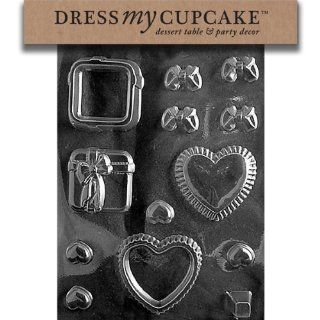 Dress My Cupcake DMCM186 Chocolate Candy Mold, Heart/Present Pour Box Kitchen & Dining