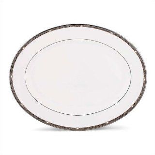 Lenox China Pearl Platinum 16" Oval Serving Platter, Fine China Dinnerware Health & Personal Care
