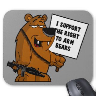 Bear arms Grizzly Bear Mouse Pads