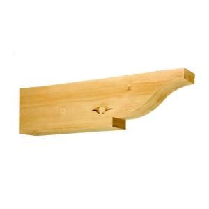 Fypon 39 in. x 10 in. x 5 1/2 in. Unfinished Wood Grain Texture Polyurethane Corbel COR39X10X5.5S