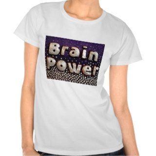Brain Power 3D Mixed Media Chubby Art Painting Tee Shirt
