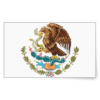 mexico coat of arms rectangle sticker