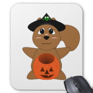 Huggable Witch Brown Squirrel Mouse Mat