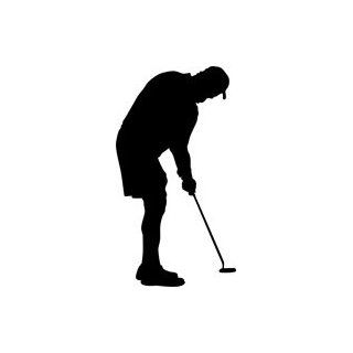Golfing Silhouette Stencil 01   36 inch (at longest point)   60 mil ultraflex ind