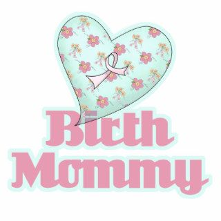 Birth Mommy Pink Ribbon Heart Cut Outs