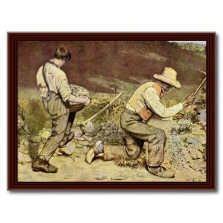 The Stone Breakers By Courbet Gustave Postcard